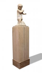 Travertine column with base. 1900s period.